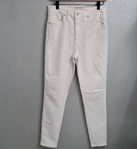 Madewell High Rise Skinny White Jeans   Size 29 - Picture 1 of 8